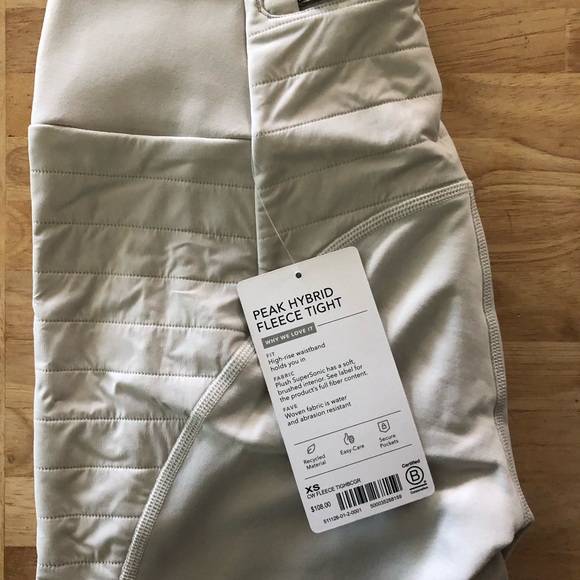 Athleta Peak Hybrid Fleece Tight Xs Nwt 